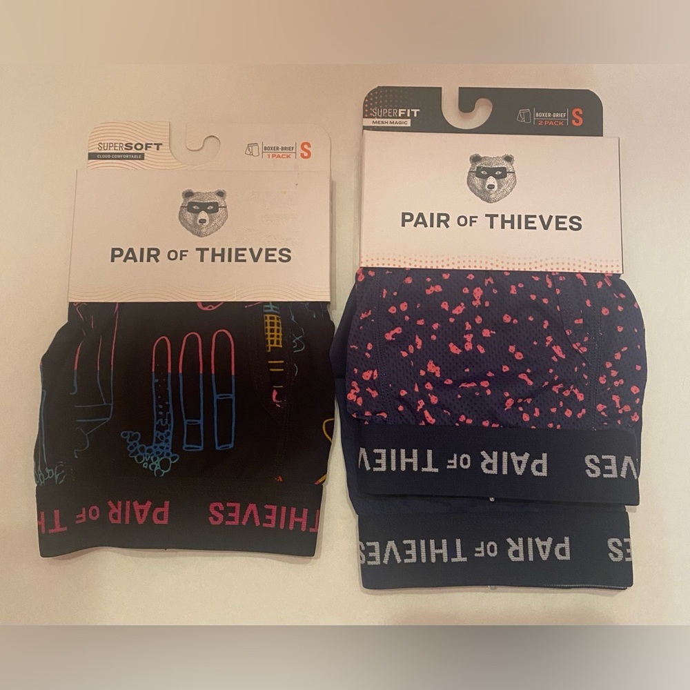 Pair of Thieves Men's Boxer Underwear Lot of 3‎ Pairs Size Small